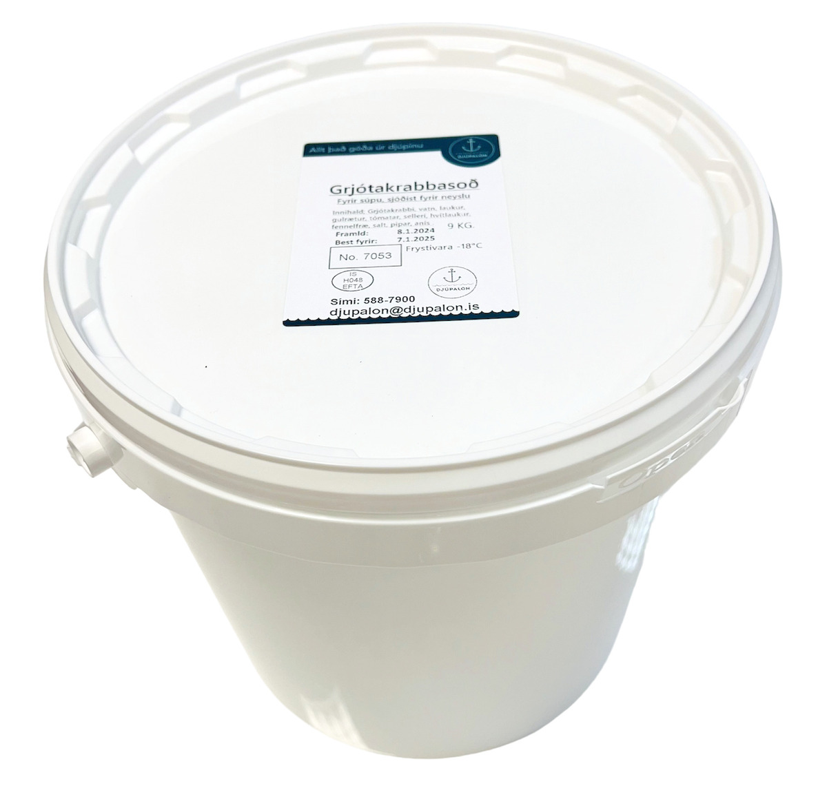 Tilbúnir sjávarréttir og soð