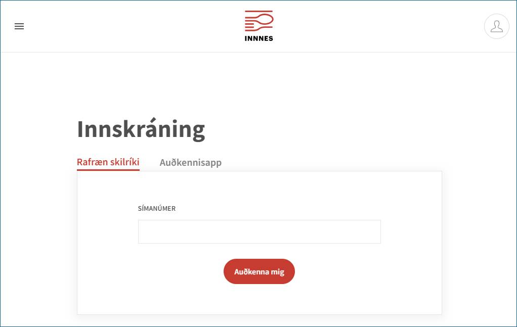 Ný innskráningarþjónusta fyrir Innnes.is