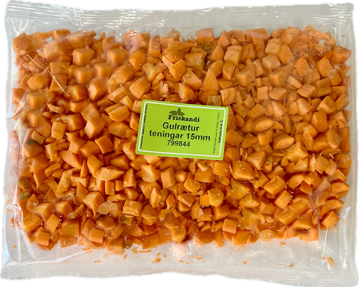 Gulrætur teningar 15mm 3kg (P)
