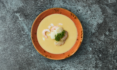 Humarsúpa með Skelfiski