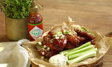 Chili-BBQ hjúpaðir kjúklingavængir