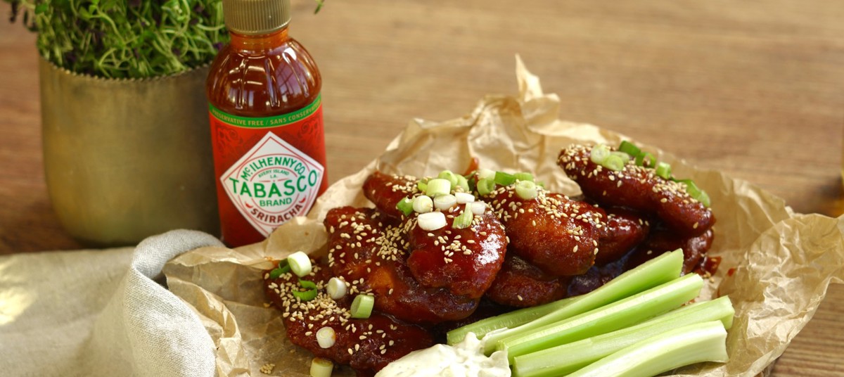 Chili-BBQ hjúpaðir kjúklingavængir