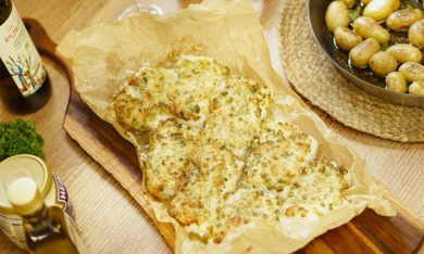 Parmesanhjúpaður hvítur fiskur