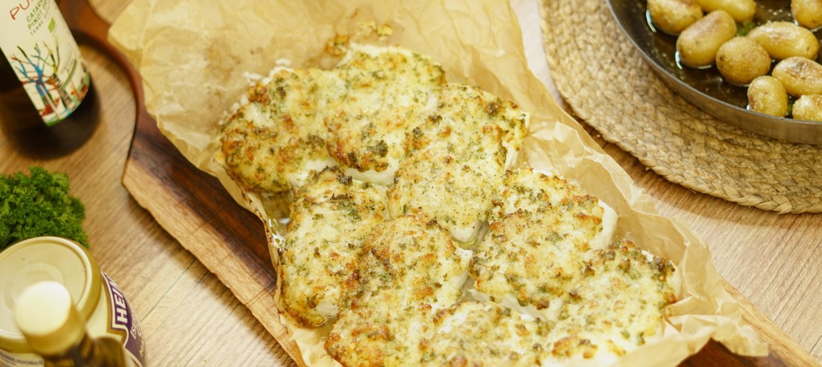 Parmesanhjúpaður hvítur fiskur